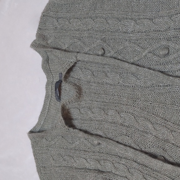 Prana Grey Shelby Poncho Sweater Wool Blend with Fringe - Picture 5 of 9